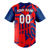 Custom Team Design Red & Royal Blue Colors Design Sports Baseball Jersey BB00PP100919