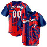 Custom Team Design Red & Royal Blue Colors Design Sports Baseball Jersey BB00PP100919