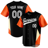 Custom Team Design Black & Orange Colors Design Sports Baseball Jersey