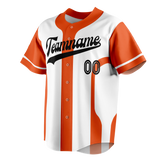 Custom Team Design White & Orange Colors Design Sports Baseball Jersey BB00SDP050210
