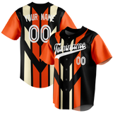 Custom Team Design Black & Orange Colors Design Sports Baseball Jersey