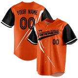 Custom Team Design Orange & White Colors Design Sports Baseball Jersey