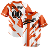 Custom Team Design Orange & White Colors Design Sports Baseball Jersey