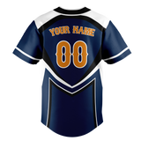 Custom Team Design Navy Blue & White Colors Design Sports Baseball Jersey BB00SF011802