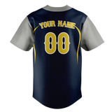 Custom Team Design Navy Blue & Gray Colors Design Sports Baseball Jersey BB00SF021803