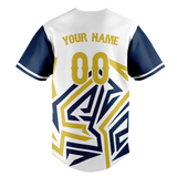 Custom Team Design White & Yellow Colors Design Sports Baseball Jersey BB00SF090212