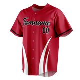 Custom Team Design Red & White Colors Design Sports Baseball Jersey BB00SLC010902