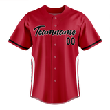 Custom Team Design Red & Black Colors Design Sports Baseball Jersey BB00SLC020901