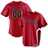 Custom Team Design Red & Black Colors Design Sports Baseball Jersey