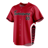 Custom Team Design Red & Black Colors Design Sports Baseball Jersey BB00SLC020901