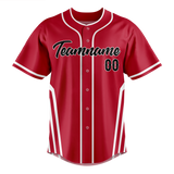 Custom Team Design Red & White Colors Design Sports Baseball Jersey BB00SLC050902