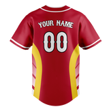 Custom Team Design Maroon & Yellow Colors Design Sports Baseball Jersey BB00SLC080812