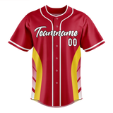 Custom Team Design Maroon & Yellow Colors Design Sports Baseball Jersey BB00SLC080812