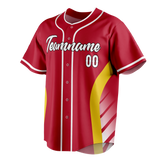 Custom Team Design Maroon & Yellow Colors Design Sports Baseball Jersey BB00SLC080812