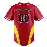 Custom Team Design Maroon & Yellow Colors Design Sports Baseball Jersey BB00SLC090812