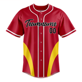 Custom Team Design Maroon & Yellow Colors Design Sports Baseball Jersey BB00SLC090812