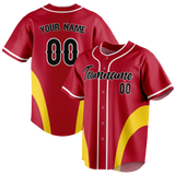 Custom Team Design Maroon & Yellow Colors Design Sports Baseball Jersey