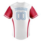 Custom Team Design White & Red Colors Design Sports Baseball Jersey BB00SM030209