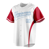 Custom Team Design White & Red Colors Design Sports Baseball Jersey BB00SM030209