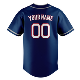 Custom Team Design Navy Blue & White Colors Design Sports Baseball Jersey BB00SM041802