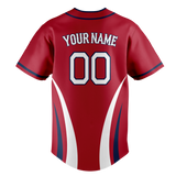 Custom Team Design Red & White Colors Design Sports Baseball Jersey BB00SM060902