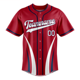 Custom Team Design Red & White Colors Design Sports Baseball Jersey BB00SM060902