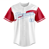 Custom Team Design White & Royal Blue Colors Design Sports Baseball Jersey BB00SM080219