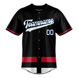 Custom Team Design Black & Red Colors Design Sports Baseball Jersey BB00SM100109