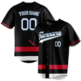 Custom Team Design Black & Red Colors Design Sports Baseball Jersey BB00SM100109