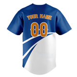 Custom Team Design Blue & White Colors Design Sports Baseball Jersey BB00TBJ012002