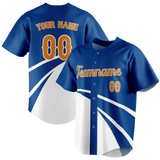 Custom Team Design Blue & White Colors Design Sports Baseball Jersey BB00TBJ012002