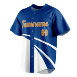 Custom Team Design Blue & White Colors Design Sports Baseball Jersey BB00TBJ012002