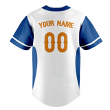 Custom Team Design White & Blue Colors Design Sports Baseball Jersey BB00TBJ020220