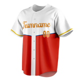 Custom Team Design Red & White Colors Design Sports Baseball Jersey BB00TBJ050902