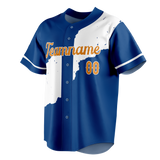 Custom Team Design White & Blue Colors Design Sports Baseball Jersey BB00TBJ090220