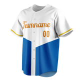 Custom Team Design White & Blue Colors Design Sports Baseball Jersey BB00TBJ100220