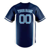 Custom Team Design Navy Blue & White Colors Design Sports Baseball Jersey BB00TBR021802