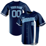 Custom Team Design Navy Blue & White Colors Design Sports Baseball Jersey