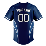 Custom Team Design Navy Blue & White Colors Design Sports Baseball Jersey BB00TBR051802