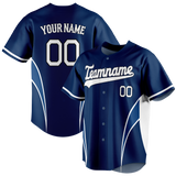 Custom Team Design Navy Blue & White Colors Design Sports Baseball Jersey BB00TBR051802