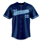 Custom Team Design Navy Blue & Black Colors Design Sports Baseball Jersey BB00TBR061801