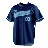 Custom Team Design Navy Blue & Black Colors Design Sports Baseball Jersey BB00TBR061801