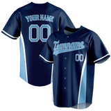 Custom Team Design Navy Blue & Light Blue Colors Design Sports Baseball Jersey BB00TBR071821