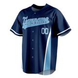 Custom Team Design Navy Blue & Light Blue Colors Design Sports Baseball Jersey BB00TBR071821