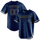 Custom Team Design Navy Blue & White Colors Design Sports Baseball Jersey BB00TBR081802