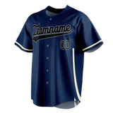 Custom Team Design Navy Blue & White Colors Design Sports Baseball Jersey BB00TBR081802