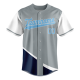 Custom Team Design White & Navy Blue Colors Design Sports Baseball Jersey BB00TBR090218