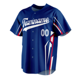 Custom Team Design Royal Blue & White Colors Design Sports Baseball Jersey BB00TR011902