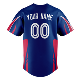 Custom Team Design Royal Blue & Red Colors Design Sports Baseball Jersey BB00TR021909