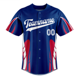 Custom Team Design Royal Blue & Red Colors Design Sports Baseball Jersey BB00TR021909